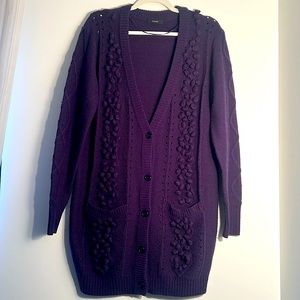 GEORGE Dark Purple Mid-Length Cardigan UK 16